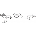 Roca ONA A327681000+A852115000 一體式面盆 + 單門面盆櫃（左翼）：Fineceramic薄陶、不對稱設計、連櫃腳